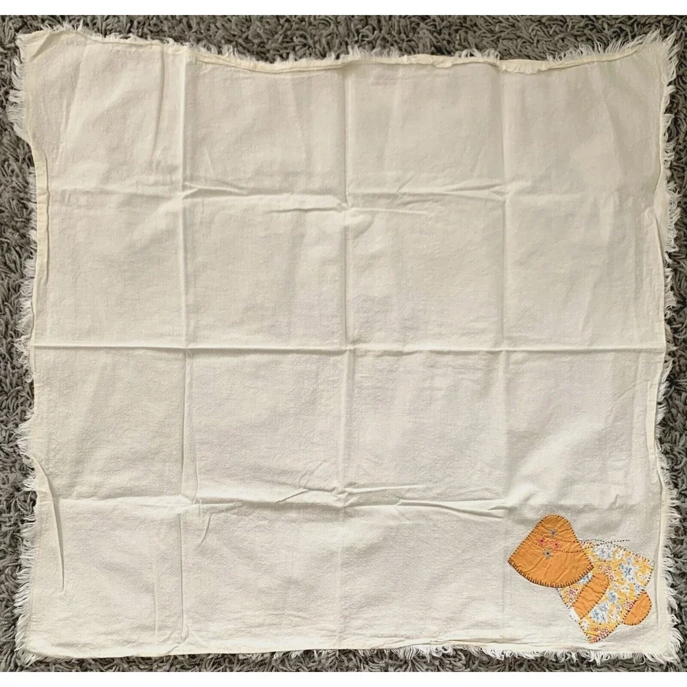 3 Flour Sack 1930's Cotton Tea Towels Sunbonnet Sue Embroidery & Appliqued 32